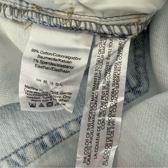 Women's DKNY Jeans High-Rise Wide-Leg Cargo Jeans Light Wash Cotton Plus Size 32 - Picture 16 of 16